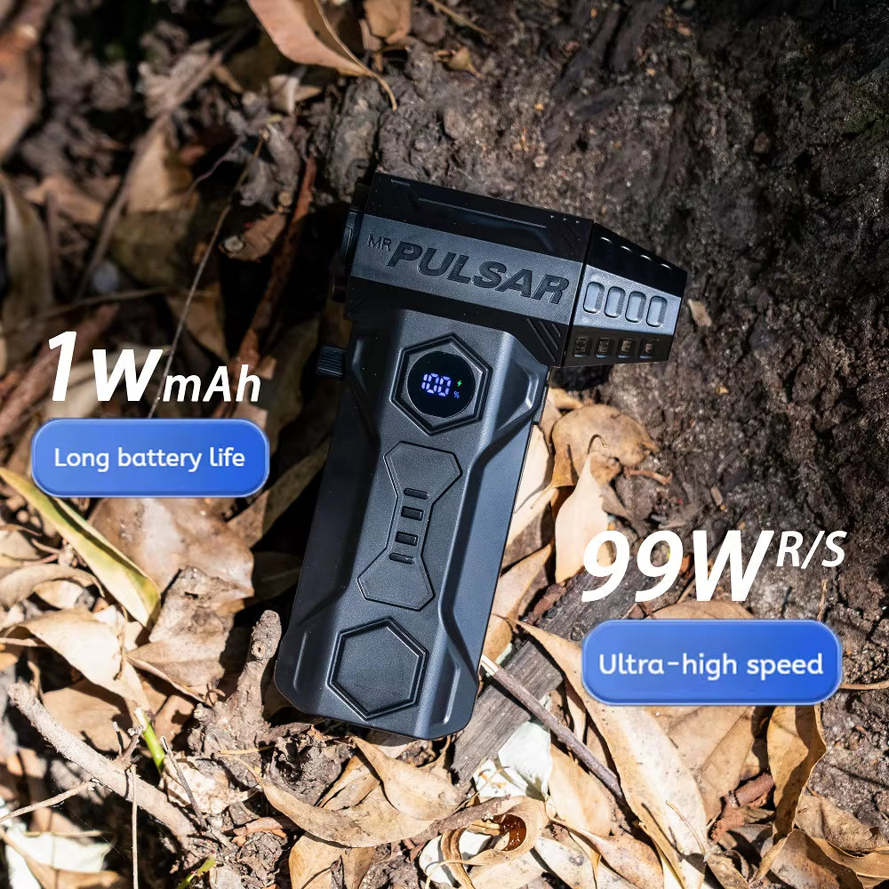 Turbo Jet Blower 990000RPM High Power Air Blower Brushless Motor Turbo Fan Wind Speed 75M/S 10000Mah Violent Air Blower