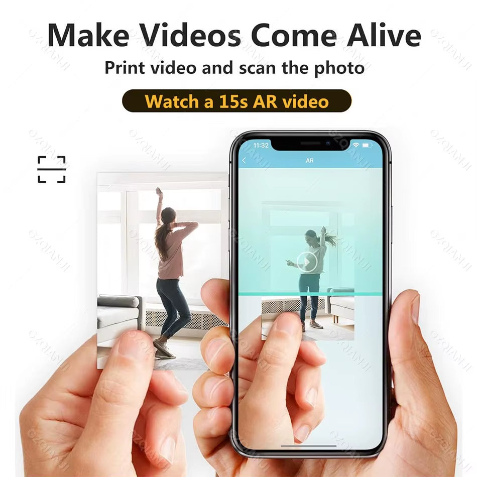 Original MT53 2X3 Inch Pocket Mini Color Photo Printer Smart Wireless Mobile Maker Self-Adhesive Photo Sticky-Backed Photo Paper