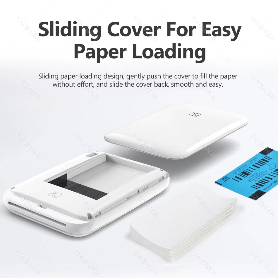 Original MT53 2X3 Inch Pocket Mini Color Photo Printer Smart Wireless Mobile Maker Self-Adhesive Photo Sticky-Backed Photo Paper