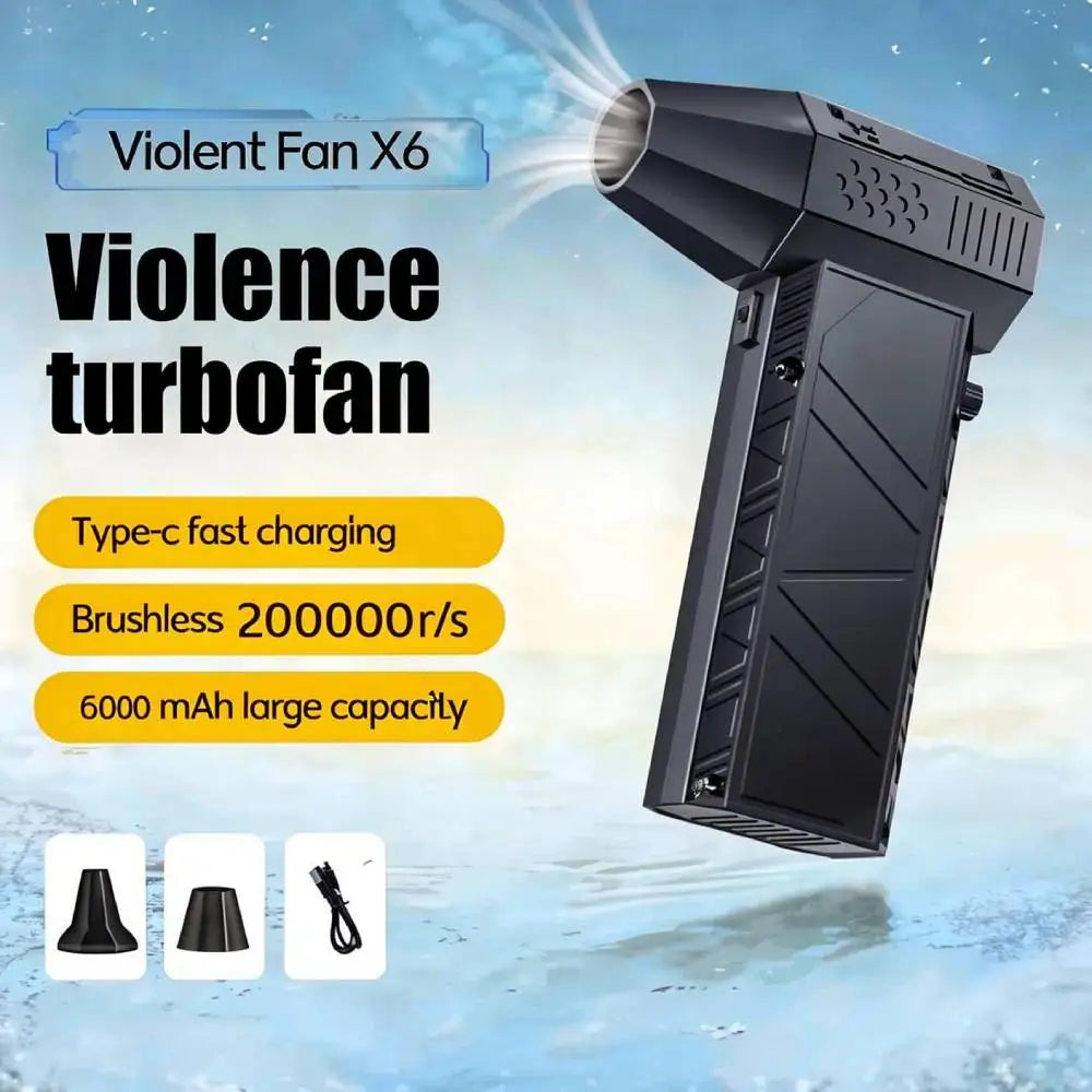 X6 Violent Fan 200000RPM Powerful Air Blower X9 Vacuum Dust Cleaner Type-C Rechargeable Strong Wind 53M/S X11 Turbo Jet Blower